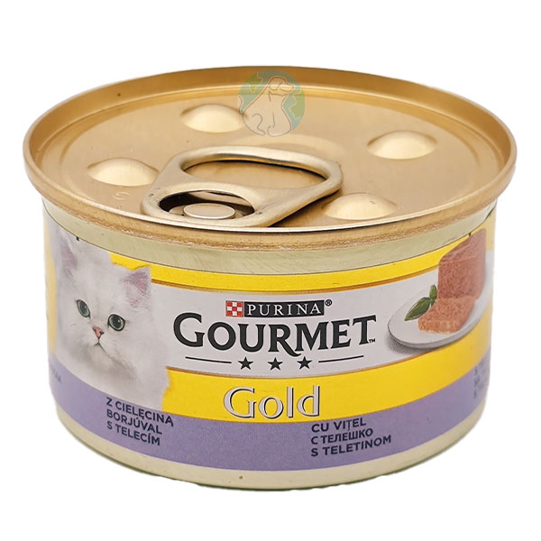 کنسرو گربه بالغ پته طعم گوساله  آلمانی Gourmet